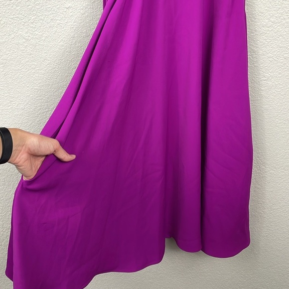 New EVE Black Halo Henna Cocktail Mini Dress Berry Plum Trapeze Sz M - Picture 7 of 13